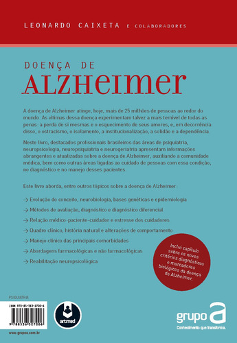 Doença de Alzheimer, de Caixeta, Leonardo. Editorial Artmed Editora Ltda., capa mole em português, 2012