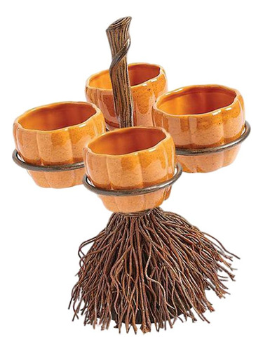 Soporte De Cuenco Para Bocadillos De Calabaza De 4 Tazones