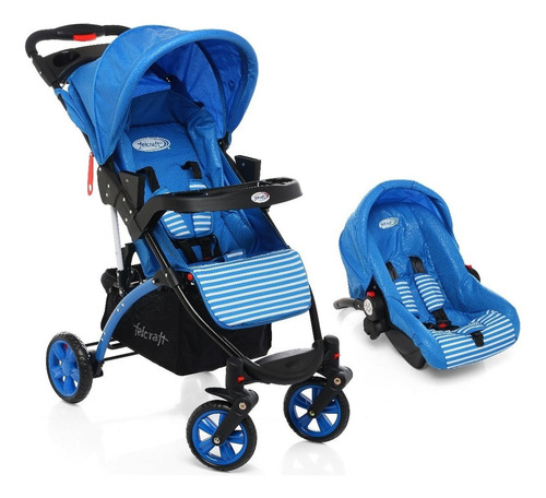 Cochecito Bebé Felcraft Triana Huevito Azul Carrito