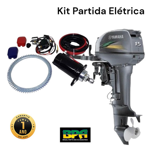 Kit De Partida Elétrica Motor De Popa Yamaha 15 Hp (novo)