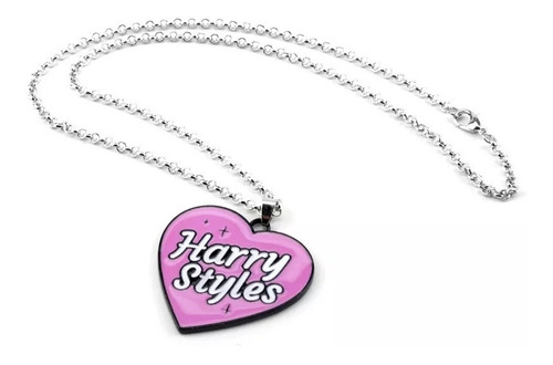 Collar Harry Styles Fans Corazón Rosa, Regalo Colección Moda
