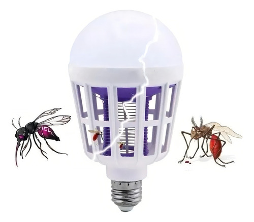 Armadilha Mata Mosquito Pernilongo Bulbo Luminaria Led