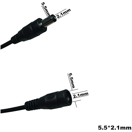 Eleidgs 3 Pcs 1 2 Dc Power Cable 5.5 Mm Dama Plug Para Luz H