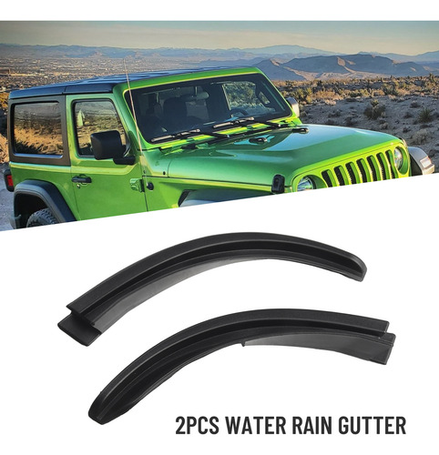 Canaletas De Lluvia 2018-2021 Para Jeep-wrangler Jl Trim