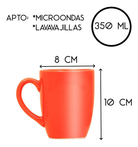 Imagen 2 de 10 de Taza Jarro Mugg Cerámica Ancers