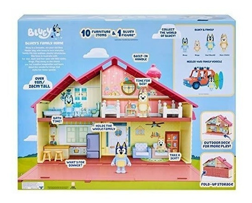 Imagen 5 de 7 de Bluey Casa Familiar Set De Juego Con Accesorios + Figura Ed