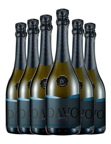 Kit 6 Unidades De Vinho Espumante Davo Leve E Complexo 750ml