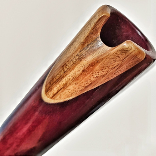 Imagen 1 de 5 de Quena Profesional Purplehearth Y Palo Santo