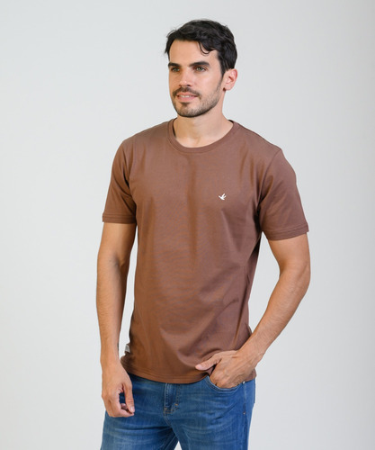 Remeras Hombre Brooksfield Algodón Premium Lisa Moda 1091b