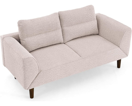 Sofa Cama Moderno Super Comfortable 163 A 210cms Velvet Rosa Claro Bouclé