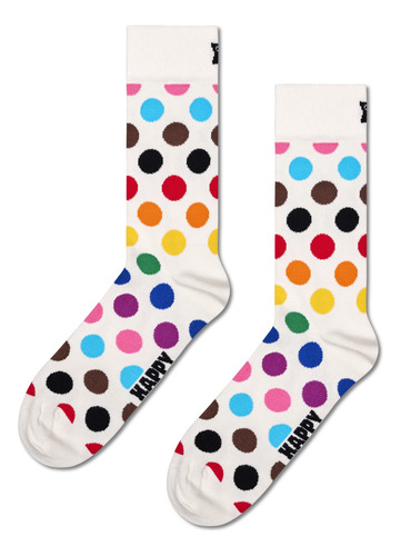 Happy Socks Calcetines De Lunares Blanco Estampado 26 Cm - 30 Cm Del Pie