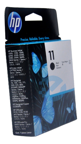 Imagen 3 de 6 de Cabezal Hp Negro 11 Original C4810a Verificable Americano