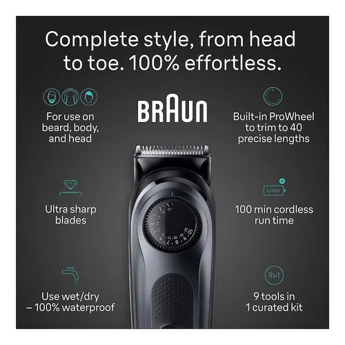 Braun All-in-one Style Kit Series, Recortadora 9 En 1 Para H