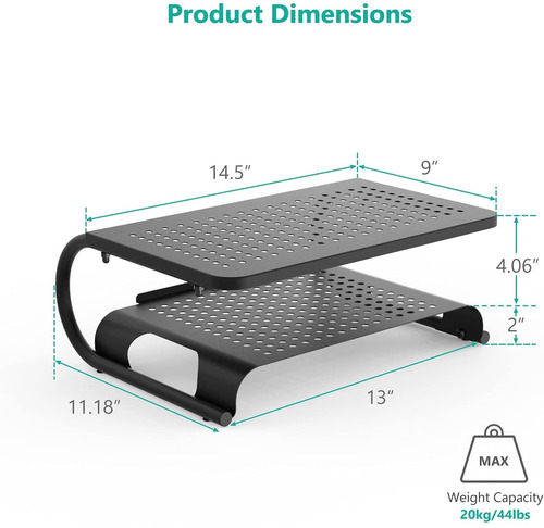 Soporte De 2 Niveles Para Elevar El Monitor