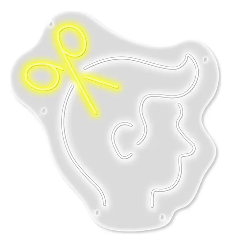 comprar Letrero Luminoso Led Neón Barbería Corte Tijeras Estética