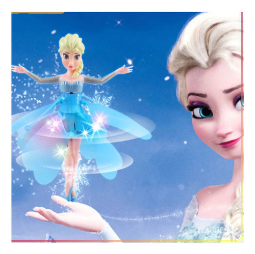 Elsa Boneca Frozen Disney Voa E Gira Brinquedo Usb