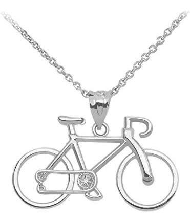 925 Sterling Silver Bicycle Sports Charm Bike Pendant