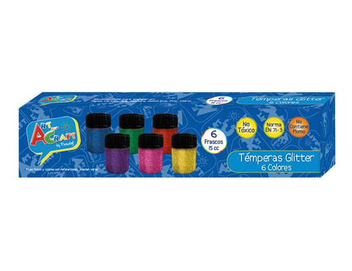 Tempera Glitter Fulton's 6 Colores 15 Ml