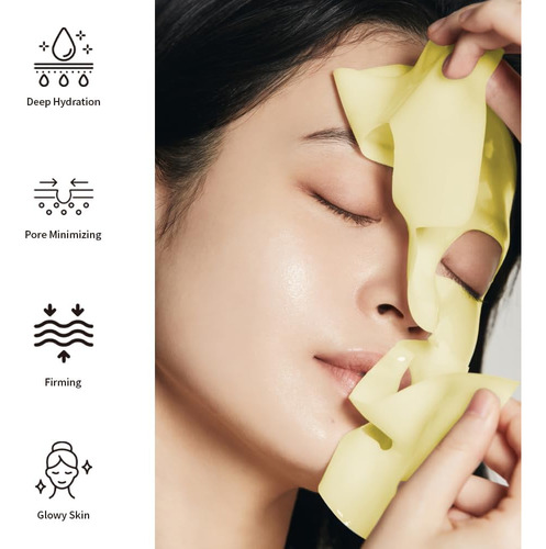 Hoja De Mascarilla Facial De Colágeno Hidratante Con Vitamin