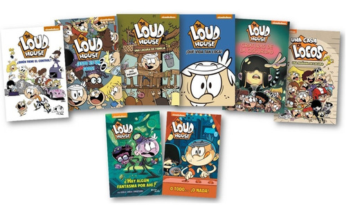 * Combo 8 Libros The Loud House * Comics Novelas Nickelodeon