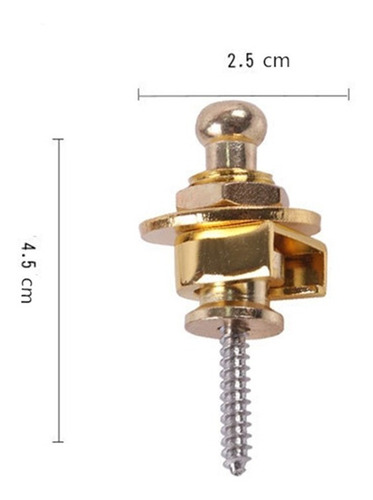 Imagen 2 de 3 de Strap Lock Para Guitarra, Bajo. Seguridad Correa. 1 Par