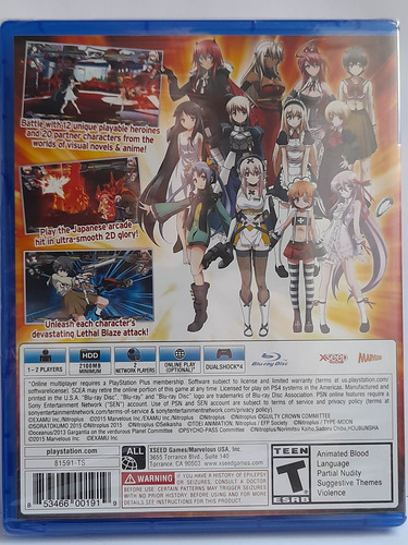 Nitroplus Blasterz Heroines Infinite Duel Ps4 En Perfecto Es (Usado)