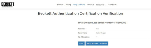 Mbappe Tarjetas Enmarcadas 1 Autografiada Certifica Beckett (Usado)