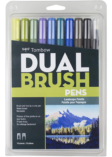 10x Tombow 56169 Dual Brush Pen Art Markers (landscape) Xsr