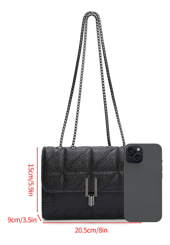 Bolso De Hombro De Moda De Alta Gama Con Cadena A Cuadros Co