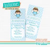 Comprar Estampita Bautismo Varón - Tarjetita Bautismo Imprimible