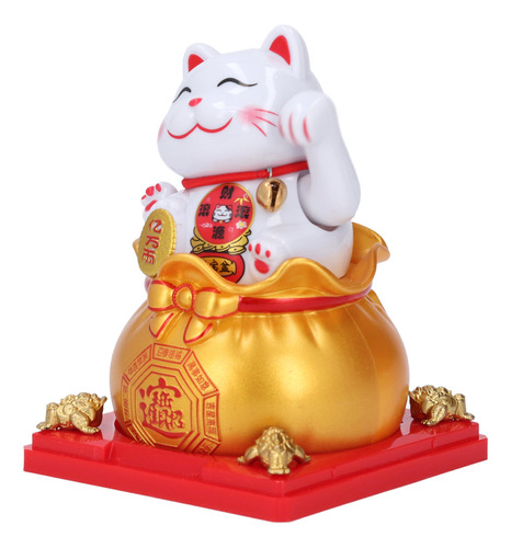 Braço Ondulante Automático Lucky Cat Statue Solar Movido A E