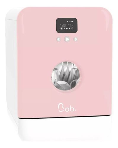 Lavavajillas De Mesada Bob White Pink Pastel Portátil