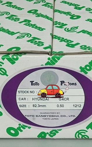 Pistones 020 Hyundai Elantra J1 1.6 91-96 G4cr Marca Toto