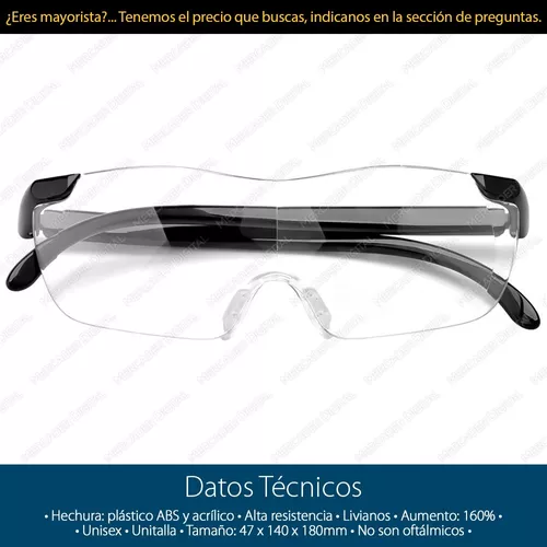 Lentes Big Vision Gafas Lupa Con 160% Aumento Costura