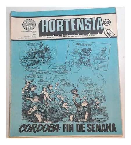 Revista Hortensia 63 - Noviembre De 1974 - Año Iv