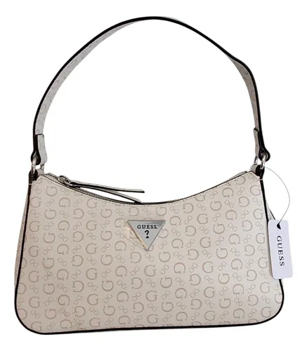 comprar Bolsa Guess Modelo Gabbi Mini Blanco Con Monogram Nude Blanco Con Monogram Nude Lisa Plata Blanco