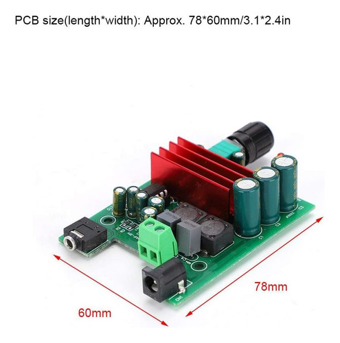 Módulo De Subwoofer Hakeeta Tpa3116 Dc 8-25 V 100 W Mono Pow