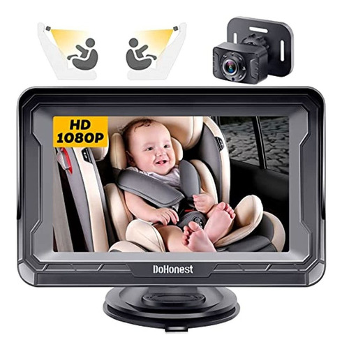 Dohonest Baby Car Camera Hd 1080p Con Pantalla - Asiento De 