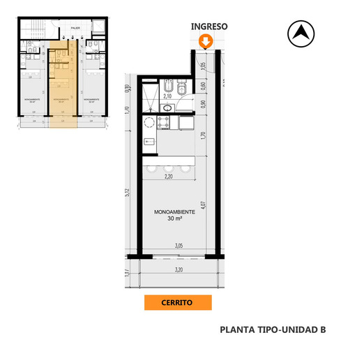 Venta Monoambiente Al Frente Con Amenities