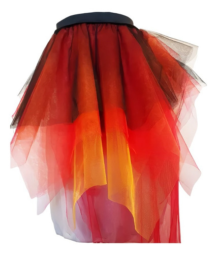 Tutú Asimétricos Con Cola Disfraz Fiesta Juvenil De Gaza Tamaño Standard (xs/s), Capas De Colores Modelo Antu