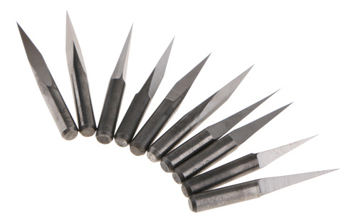 10 Piezas 3.175 Mm De Acero De Tungsteno Grabado 10 Grados