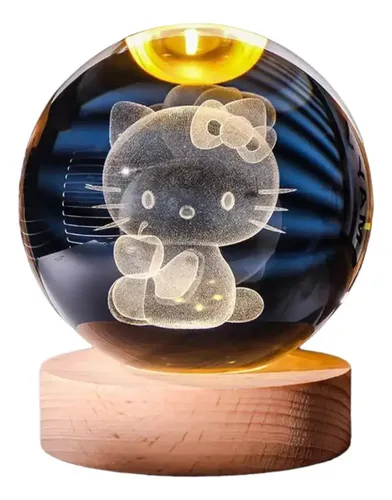 Cww Luminária De Bola De Cristal 3d Hello Kitty Da Xing Ww