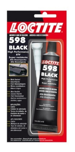 Imagem 1 de 2 de Cola Silicone Vedante Junta Motor Loctite Black 598 70g