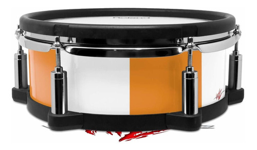 Skin Wrap Para Roland Pd-108 Drum Psycho Stripe Naranja