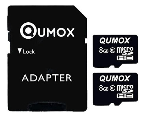 Qumox 2 X 8 Gb 8 Gb Tarjeta De Memoria Flash Microsdhc Clase