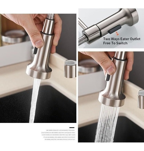 Imagem 5 de 8 de Torneira Cozinha Gourmet Monocomando Misturador Mola Spray
