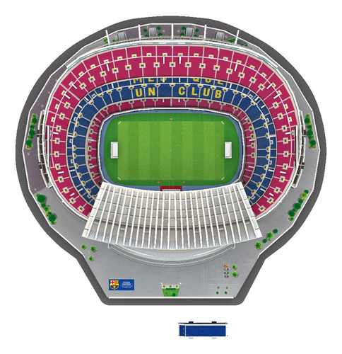 Estadio Camp Nou Barcelona Rompecabezas 3d Futbol Sockers