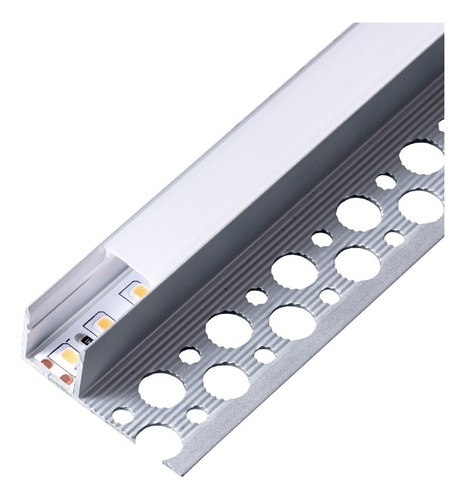 Perfil Aluminio Modelo 702 4mts Embutir Mayorled Aspa Abajo