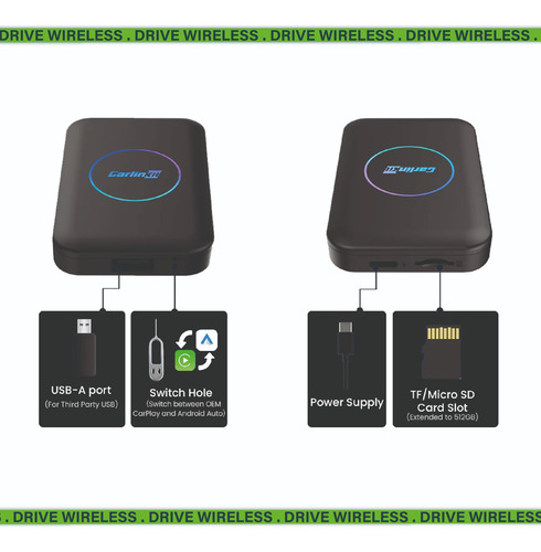 Carlinkit Tbox Lite Carplay Android Auto Con Netflix Youtube Negro