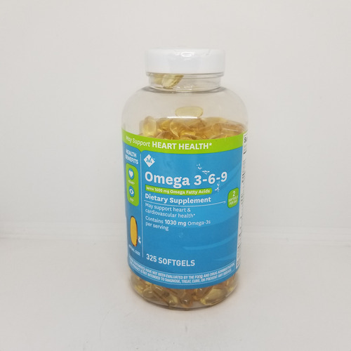 2024 * Omega 3 6 9 - 600mg - 180 Softgels - Members Mark Sabor Sin Sabor